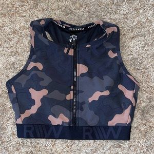 Camo Ryderwear zip sports bra , ssize medium  worn once